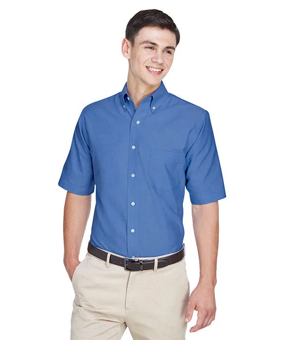 8972 - UltraClub Mens Classic Wrinkle-Resistant Short-Sleeve Oxford | French Blue