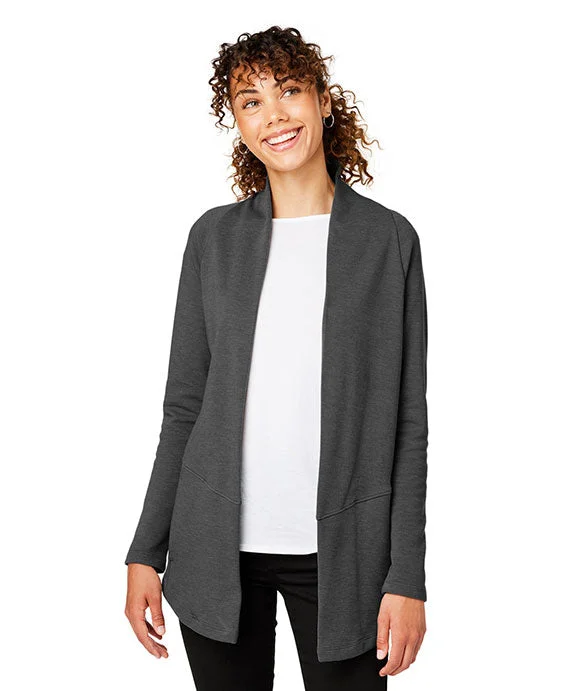 DG481W - Devon & Jones New Classics® Ladies Charleston Cardigan | Black Melange