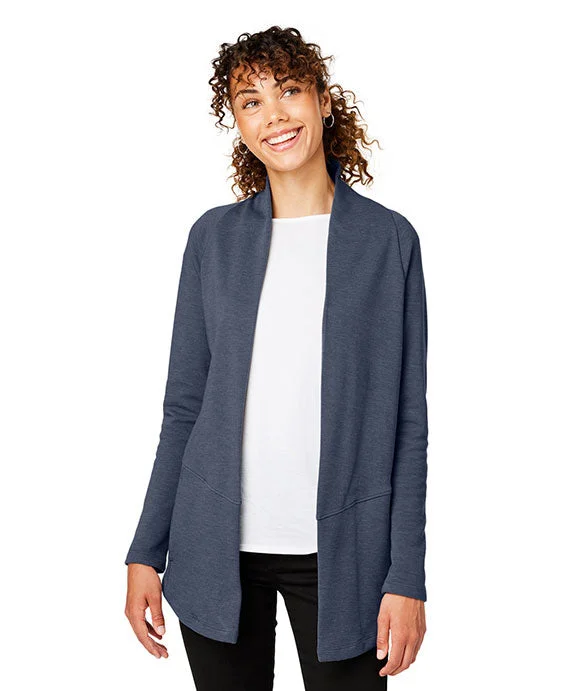 DG481W - Devon & Jones New Classics® Ladies Charleston Cardigan | Navy Melange