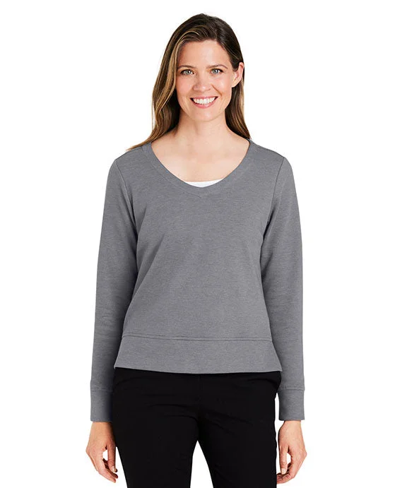 DG482W - Devon & Jones New Classics® Ladies Charleston Pullover Sweater | Graphite Melange