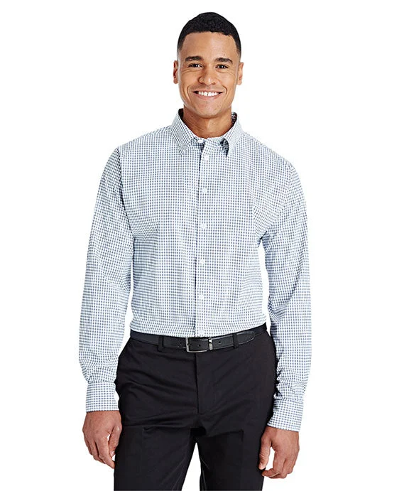 DG540 - Devon & Jones CrownLux Performance™ Mens Micro Windowpane Shirt | Navy/White