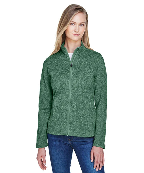 DG793W - Devon & Jones Ladies Bristol Full-Zip Sweater Fleece Jacket | Forest Heather