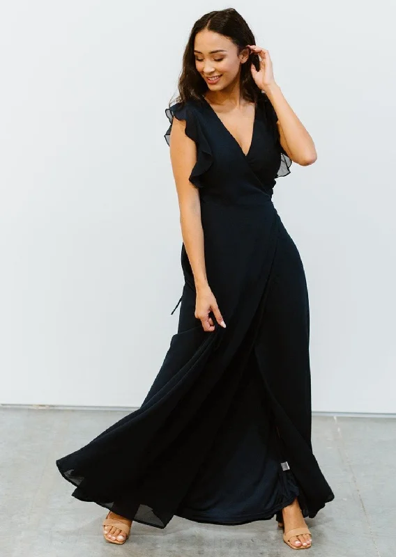 Saya Wrap Maxi Dress | Navy