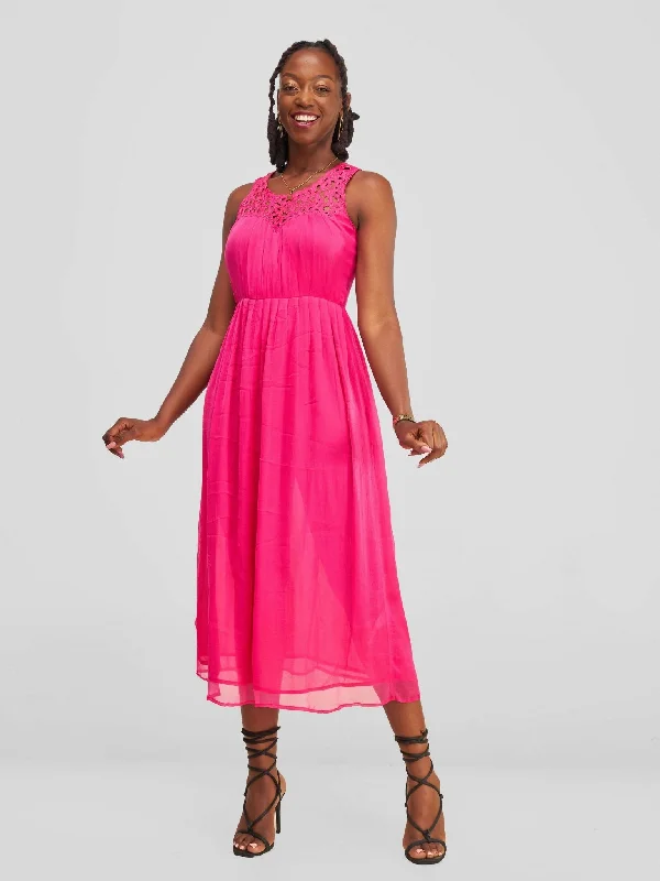 The Fashion Frenzy Maxi Dress - Pink