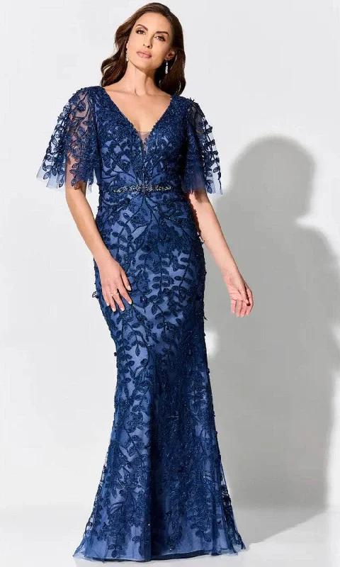 Ivonne D ID905FLT - Flutter Sleeve Lace Evening Dress