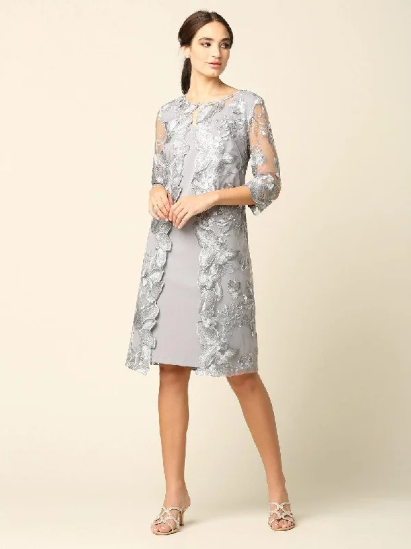 Short Mother of the Bride Chiffon Dress