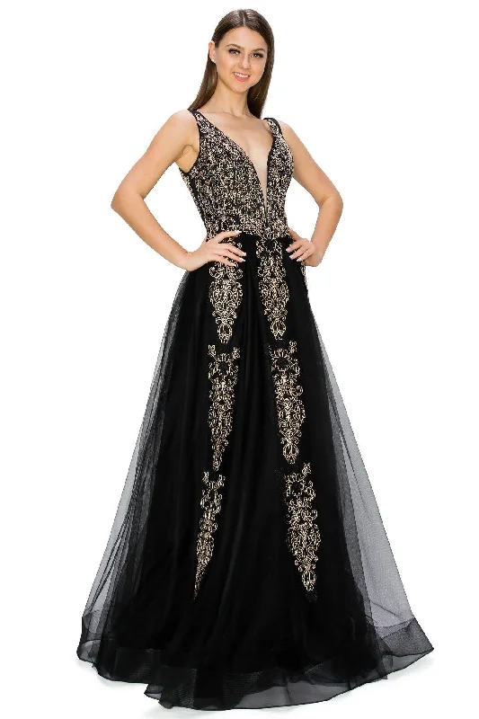 Cinderella Couture CC8029J Sleeveless Embellish Prom Dress