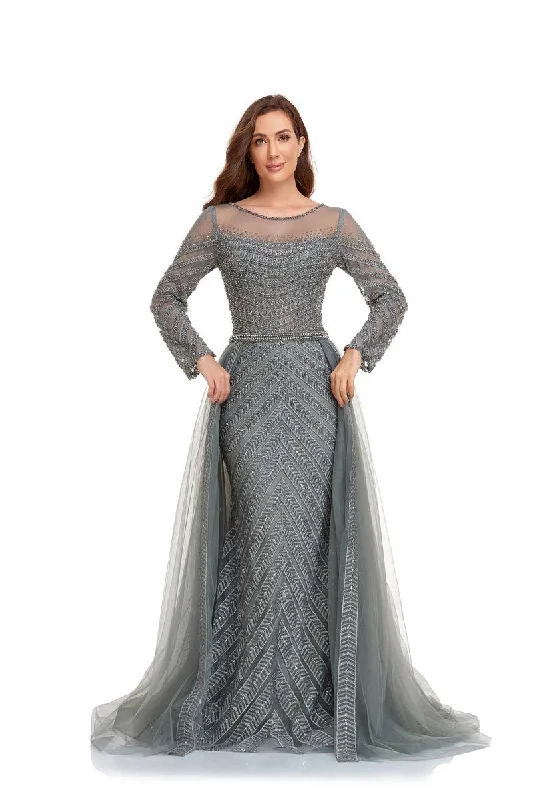 High Couture NR2230 Long Sleeve Formal Evening Dress