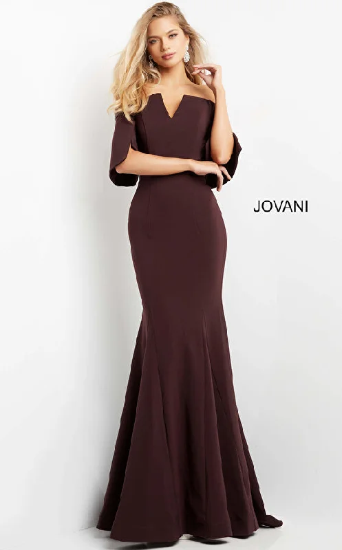 Jovani 04341 Off Shoulder Sheath Mermaid Formal Dress