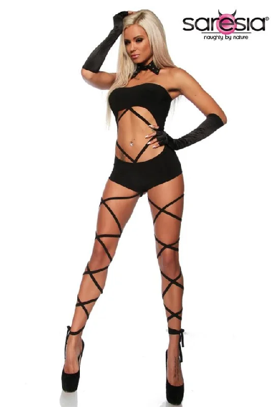 Gogo Wrap Around Bodysuit W/Ribbons